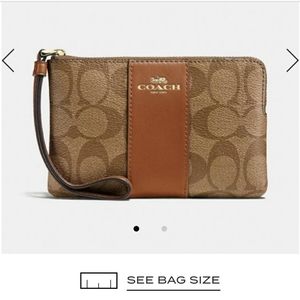 Coach Corner Zip Wristlet